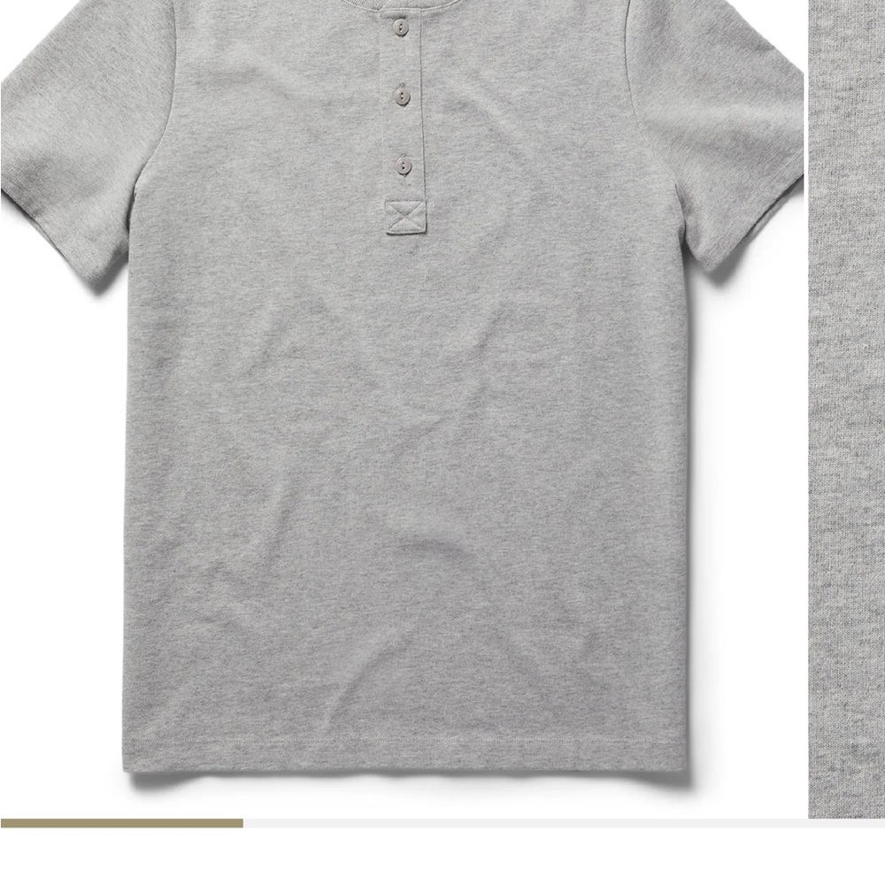 Taylor Stitch Heavy Bag Short Sleeve Henley - Aluminum